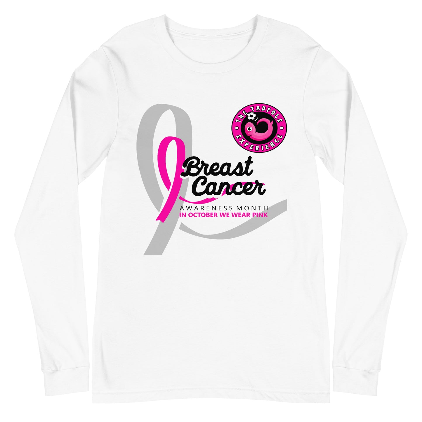 Tadpole Breast Cancer Awareness Long Sleeve Tee