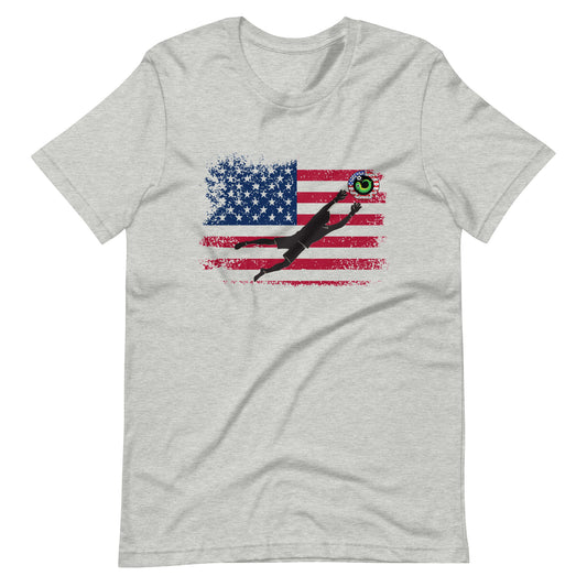 Tadpole American Flag Goalie t-shirt