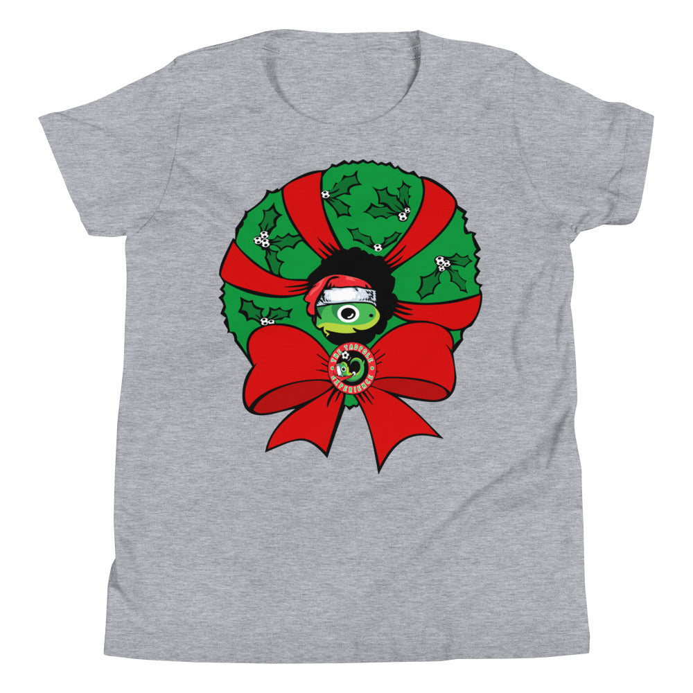 Tadpole Christmas Wreath Youth T-Shirt