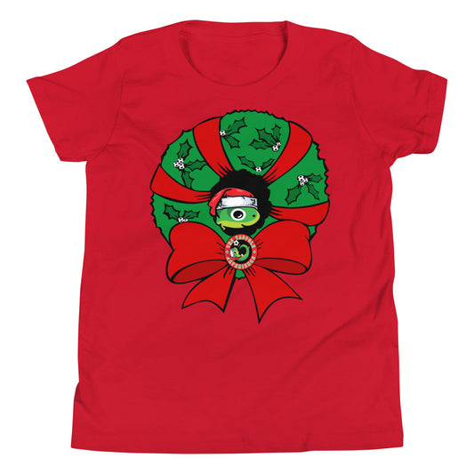 Tadpole Christmas Wreath Youth T-Shirt