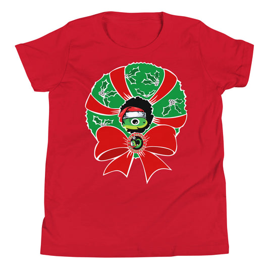 Tadpole Christmas Wreath Youth T-Shirt